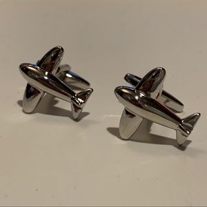 New Chrome Airplane Cufflinks